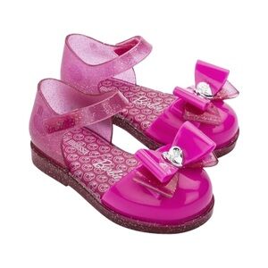 Mini Melissa + Barbie Pink Amy Sandal Shoes Girls size 1